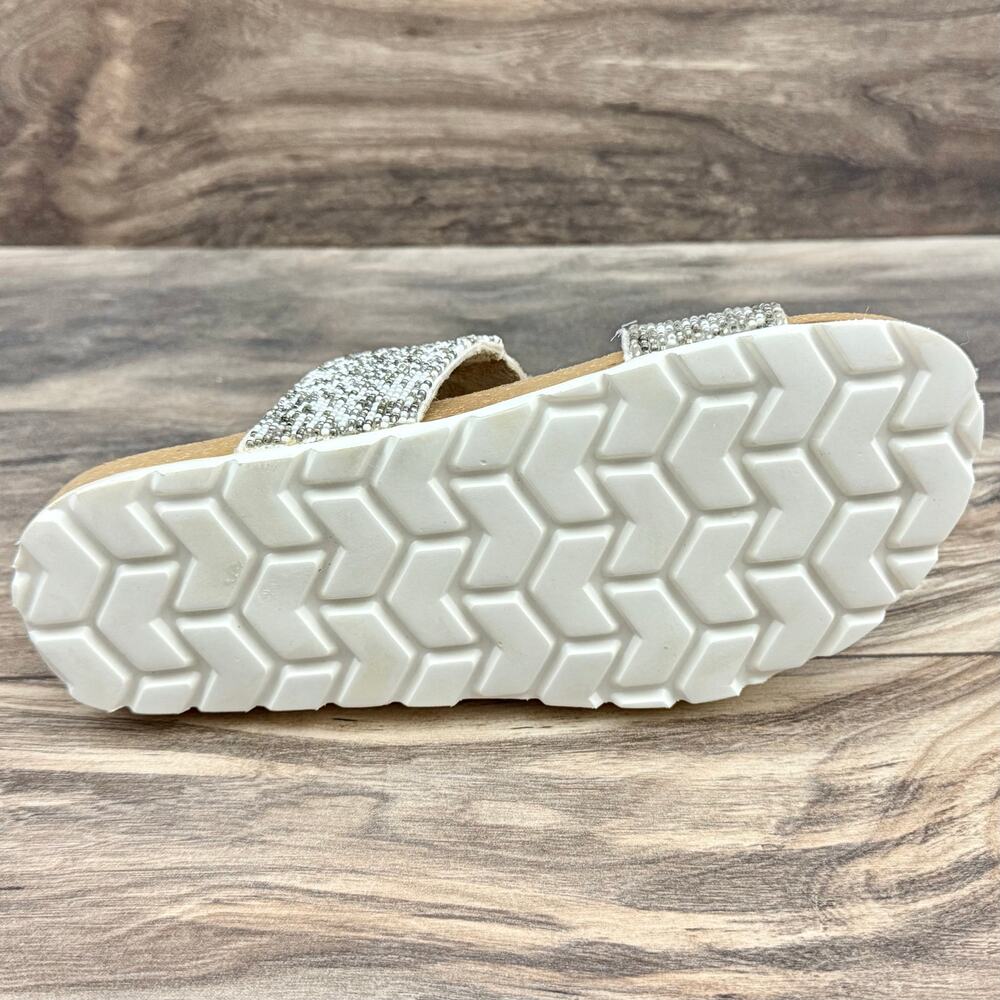 NIB Roan Bed Stu 7.5 Jury White Multi Beaded Slide Sandals Boho - Picture 8 of 12